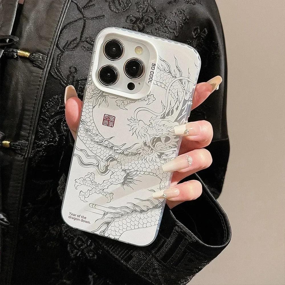 Case iPhone Silicone Design Dragão Chinês Rextore