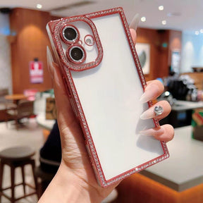 Capinha IPhone com Bordas Glitter Diamante - Rextore