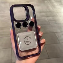 Capinha IPhone Transparente com Proteção de Lente e Suporte Metálico Rextore