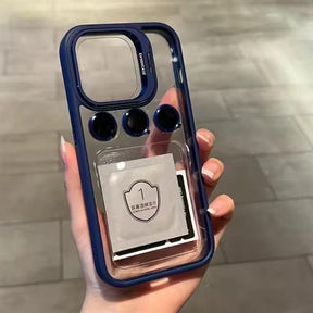 Capinha IPhone Transparente com Proteção de Lente e Suporte Metálico Rextore