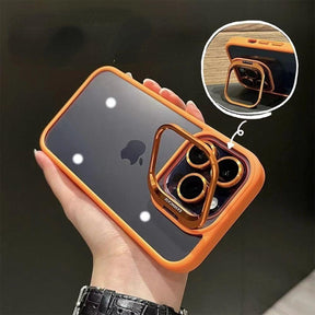 Capinha IPhone Transparente com Proteção de Lente e Suporte Metálico Rextore